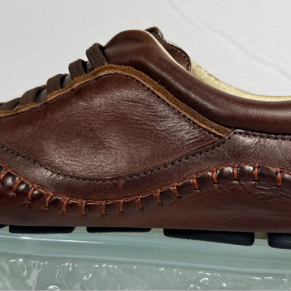 PIKOLINOS Fuencarral Made in Spain lightweight Brown Leather Slip-On Loafers - Picture 3 of 9